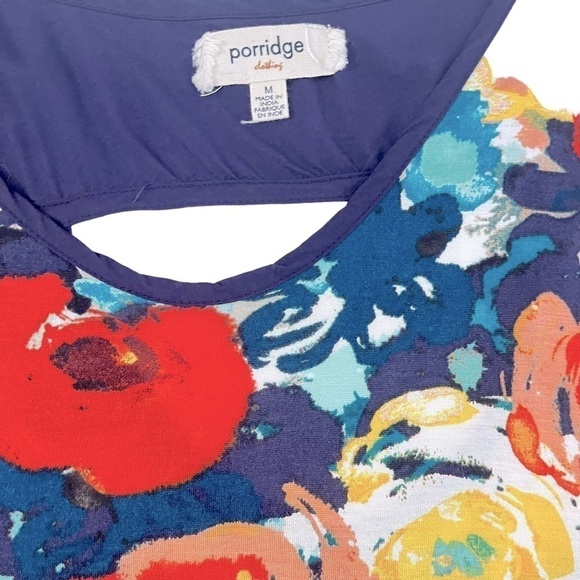 Porridge Anthropologie Floral
Open Back Cap Sleeve Shirt size M - Picture 3 of 5